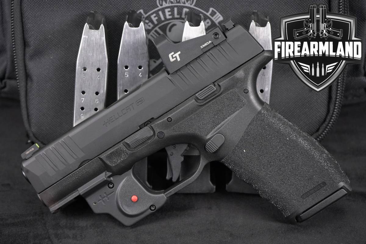 Springfield Armory Hellcat Pro 9mm 3.7 +5 MAGS, CRIMSON TRACE OPTICS