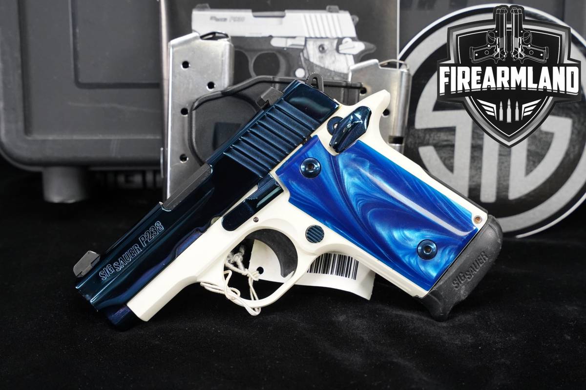 LIMITED Sig Sauer P238 Blue Ice Bill Hicks & Co 380 ACP 2.77 +ORIG CASE
