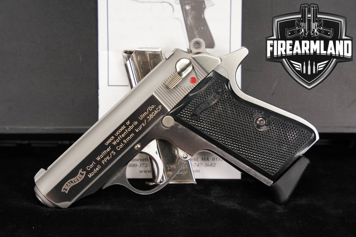 Walther PPK/S-1 380 ACP 3.3 Stainless DA/SA +2 MAGS & ORIG CASE