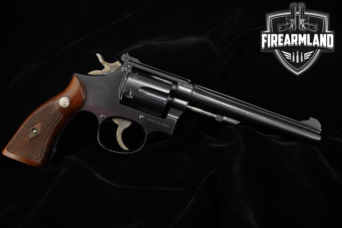1947 Smith & Wesson (S&W) K-22 Masterpiece Pre-Model 17 22LR 6" S&W K22