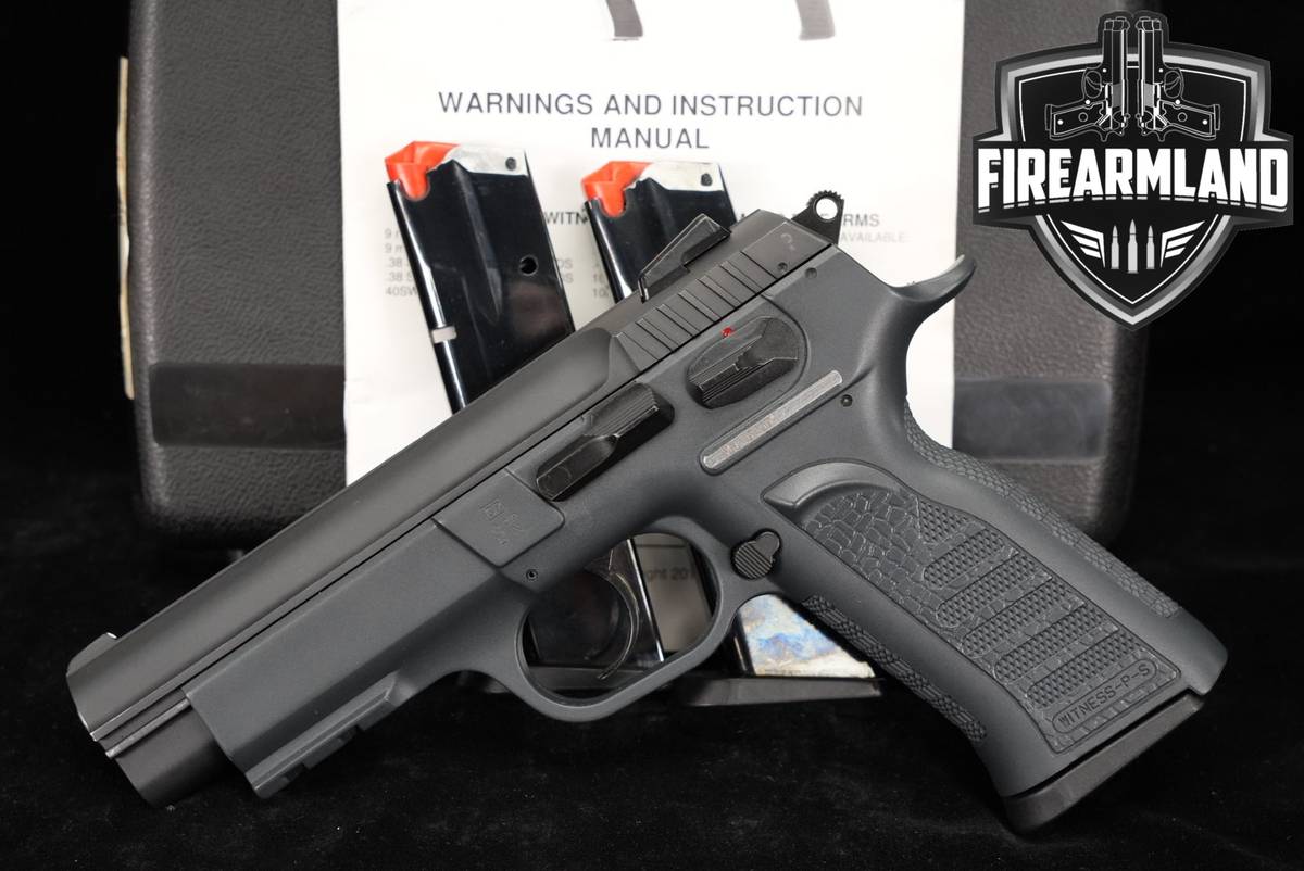 Tanfoglio Witness P-S 9mm 4.5" Gray PS ITALY +3 MAGS & ORIG CASE