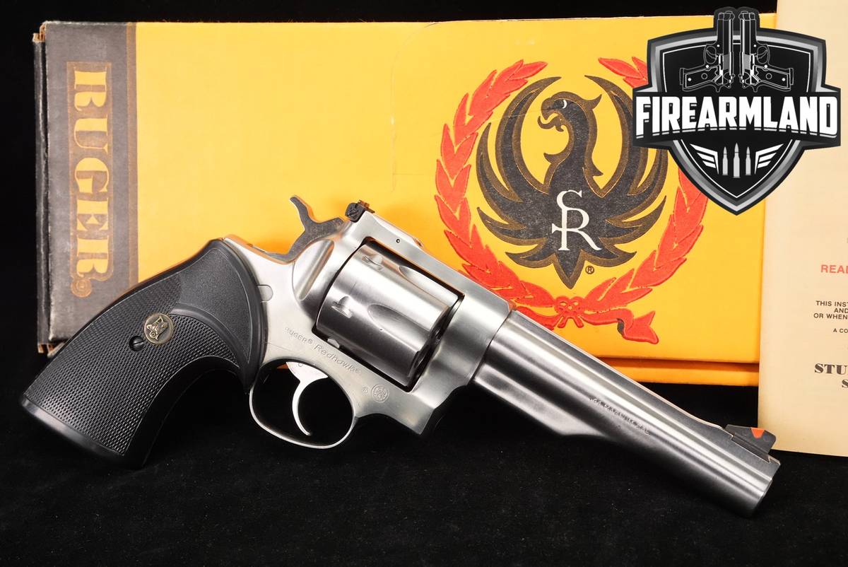1985 Ruger Redhawk 44 Rem Mag 5.5" Stainless +ORIG BOX