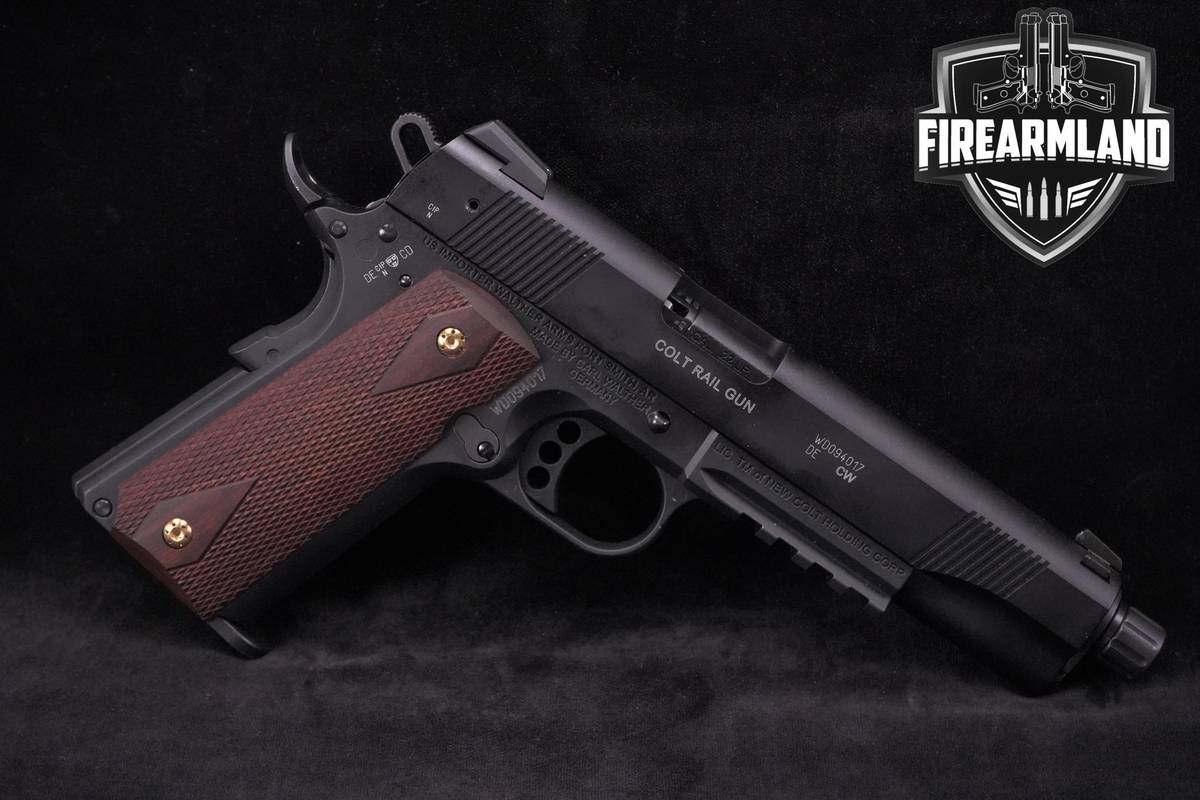 Walther Colt Government Model Rail Gun 22LR 1911 5.0" +2 MAGS & ORIG CASE