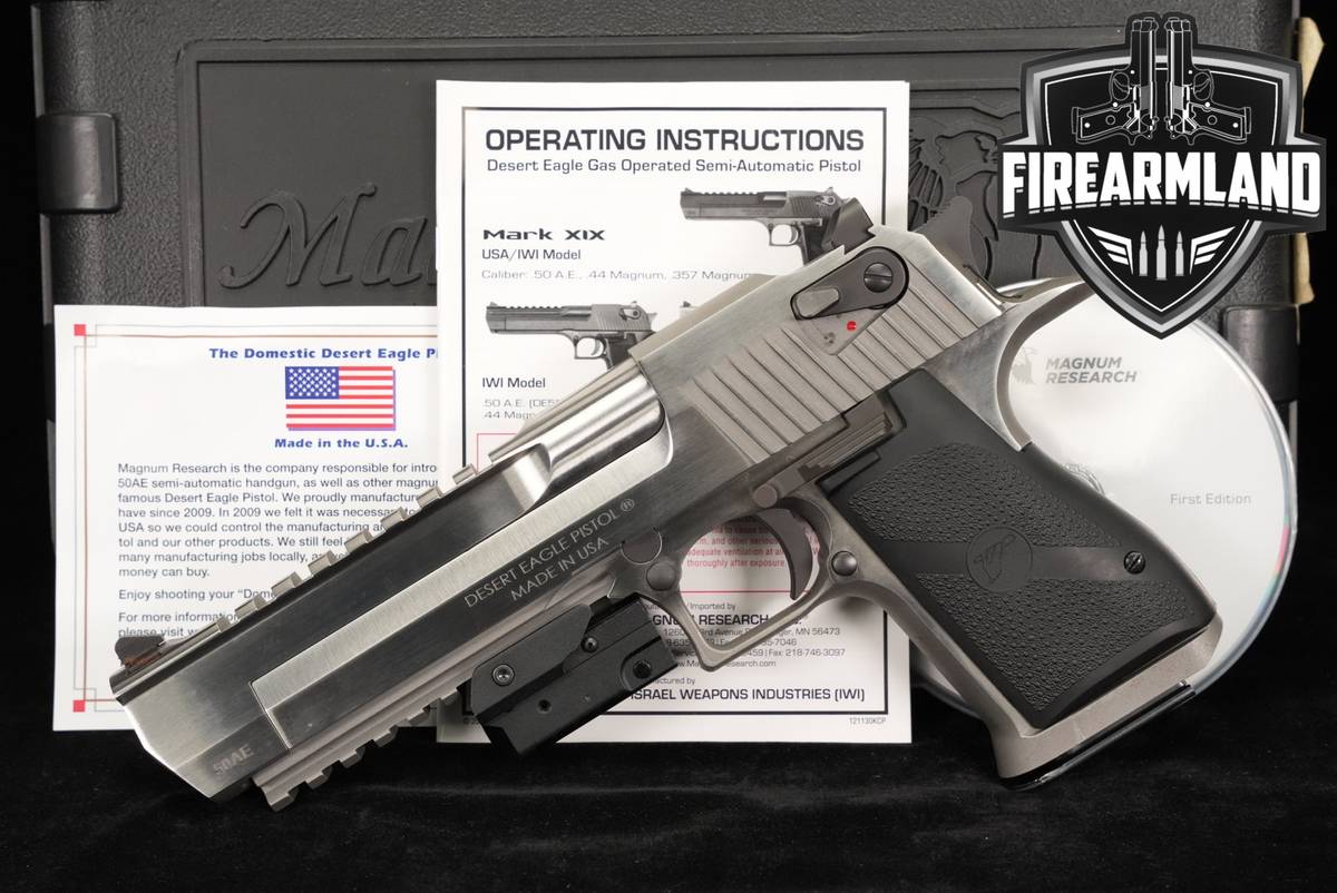 DEAGLE Magnum Research Desert Eagle Mark XIX 50 AE MK 19 +6 MAGS & ORIG BOX