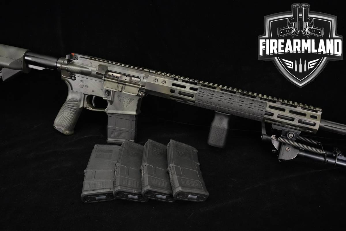 Wilson Combat WC-15 223 Wylde AR15 Green/Gray Camo WC15 AR +5 MAGS, BIPOD