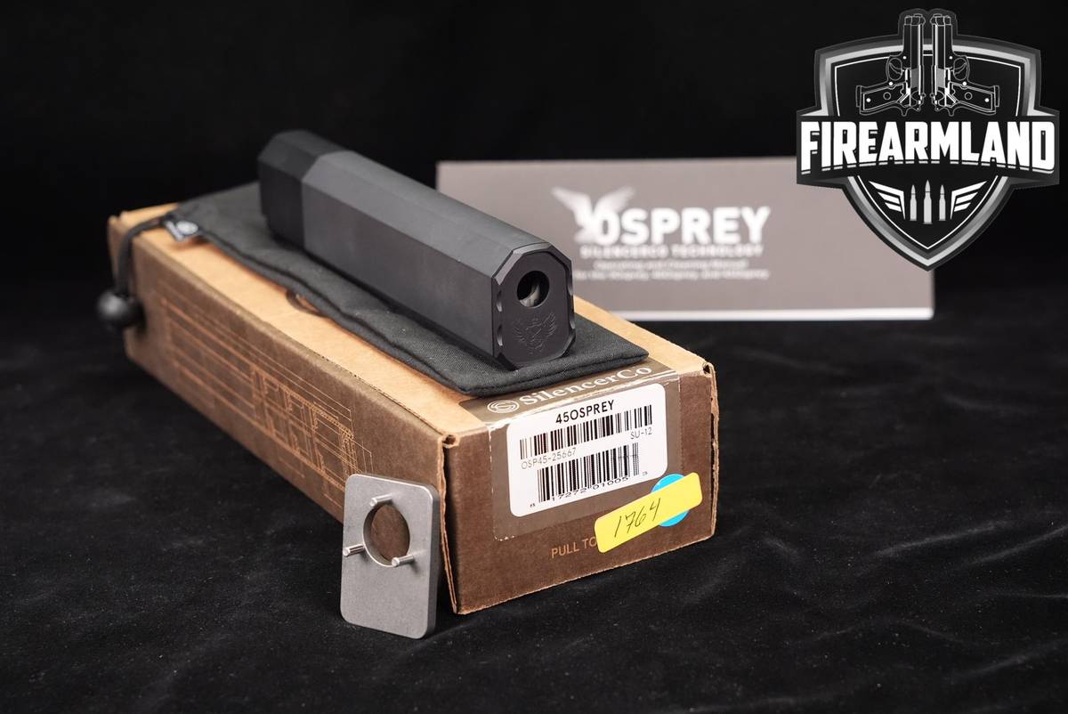 SilencerCo Osprey .45 ACP 7.9" Suppressor Silencer +BOX