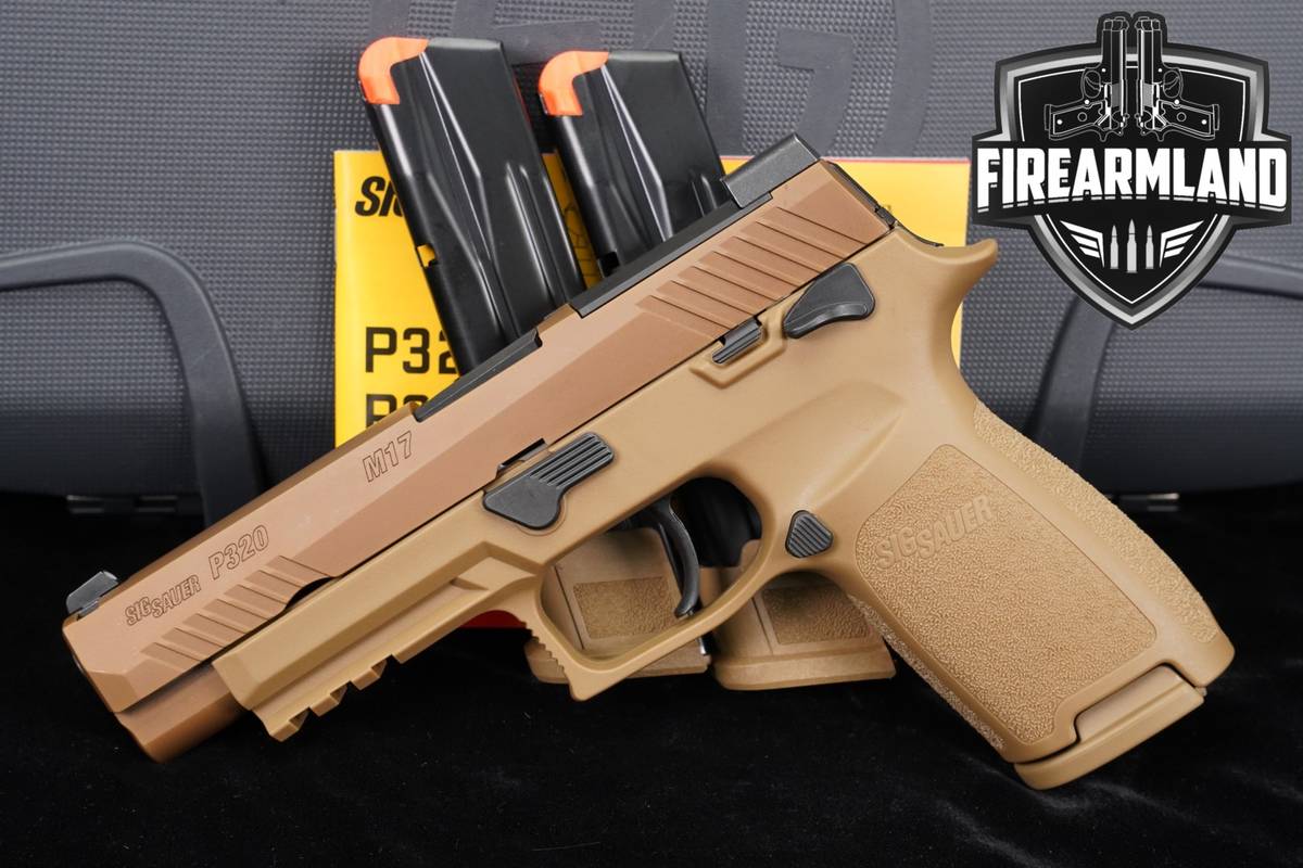 Sig Sauer P320-M17 9mm 4.7" PVD Slide FDE P 320 M 17 +3 MAGS, ORIG CASE