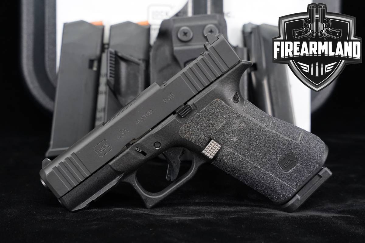 Glock 43X Slimline MOS G43X G43-X 9mm +4 MAGS, ORIG CASE & HOLSTER