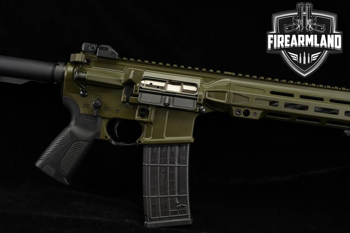 LWRC M6IC Mk II Geissele SSA-E X 5.56 NATO AR-15 AR15 16" OD Green +2 MAGS
