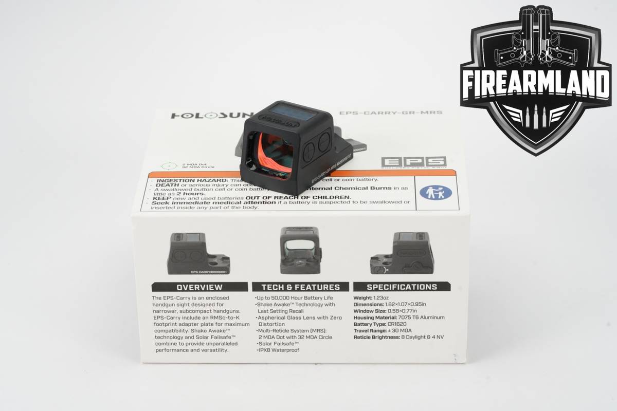 Holosun EPS Carry GR MRS Green 2 MOA Dot & 32 Circle Red Sight +ORIG BOX