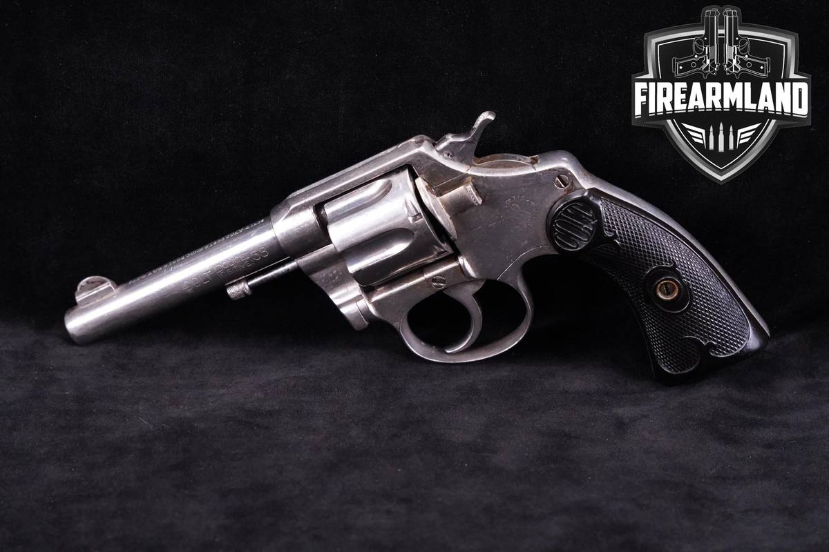 Colt Police Positive First Issue 38-S&W 4" Nickel DA/SA +HOLSTER