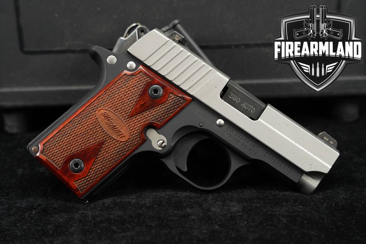 Sig Sauer P238 Two-Tone Rosewood 380 ACP 2.7 P 238 +2 MAGS & ORIG CASE