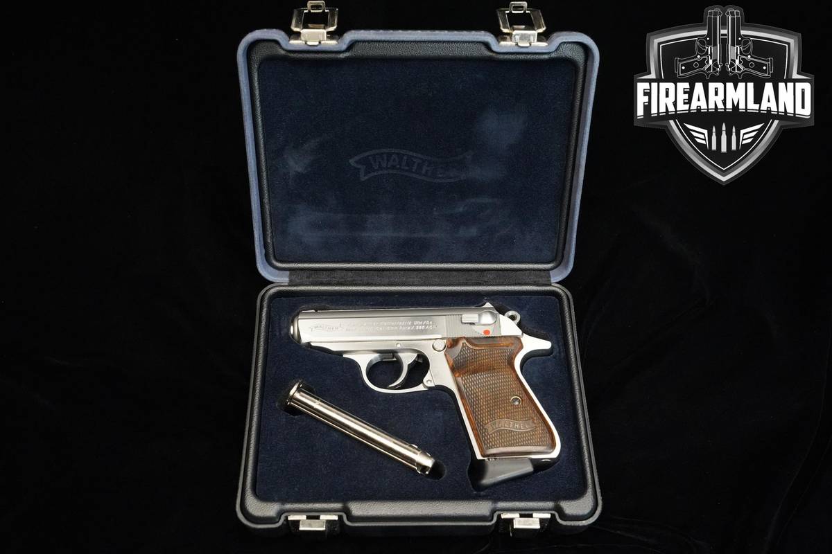 Walther PPK/S Stainless Limited Edition Walnut Grips PPK 380-ACP +ORIG CASE