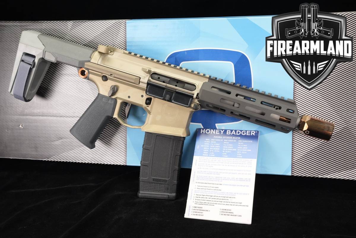 Q Honey Badger Pistol 300 Blackout AR-15 AR15 7.5" THREADED +ORIG BOX