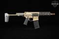 Q Honey Badger Pistol .300 AAC Blackout (7.62x35mm) Two-Tone Tan & Gray in Very Good Condition Image 3
