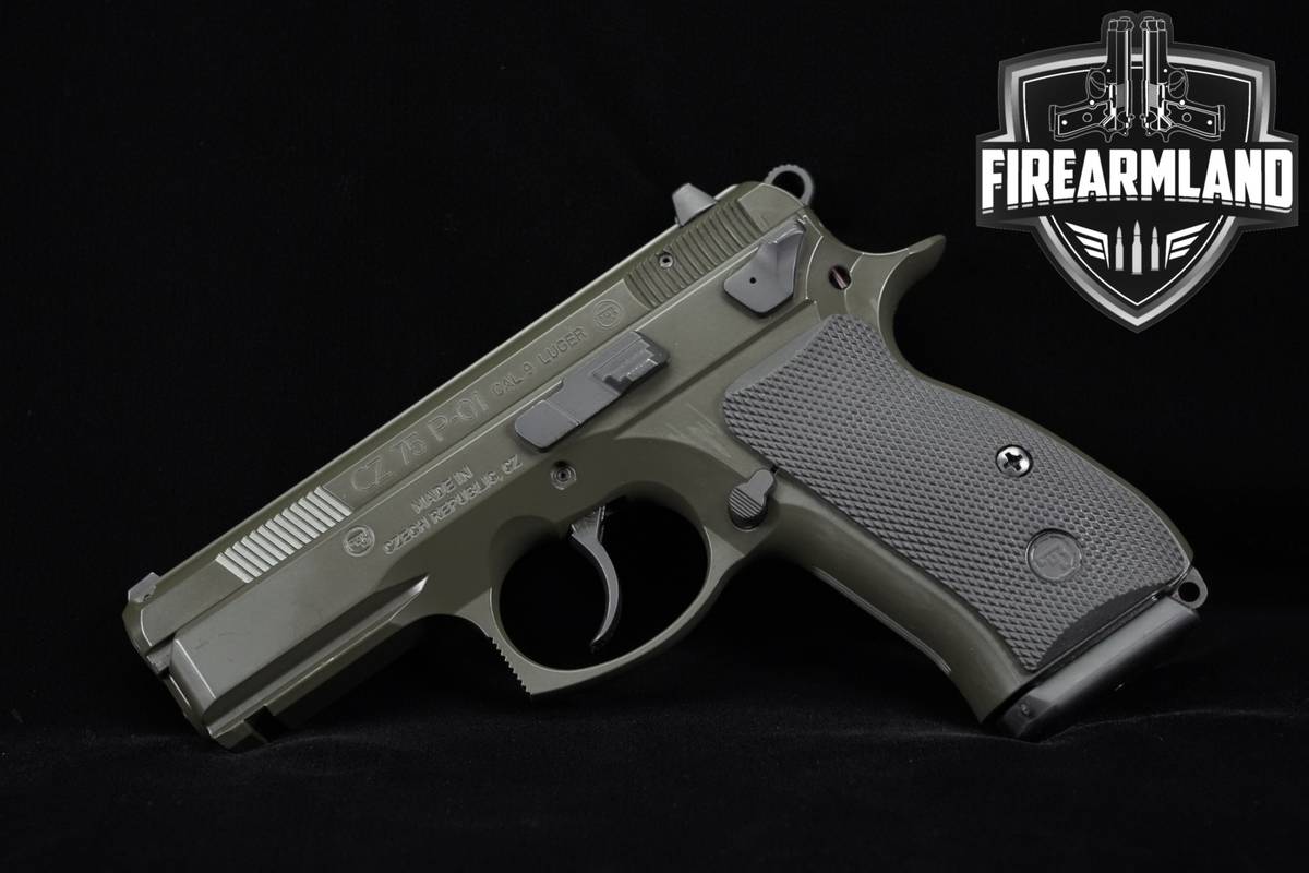 COMPACT-DEFENSE CZ 75 P-01 9mm 3.75" OD Green Polycoat CZ75 P01 +ORIG CASE