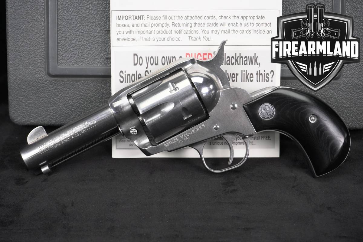2002 Ruger Vaquero Birds Head Grip 45 Colt Large-Frame 3.75" SHERIFF MODEL