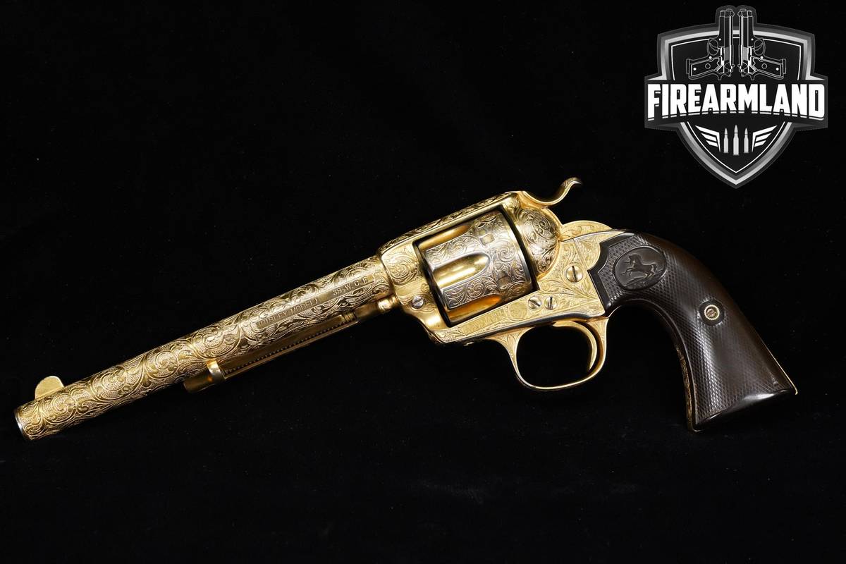 GOLD PLATED 1904 Colt Bisley Model First Generation 38-40 Win 7.5" SAA