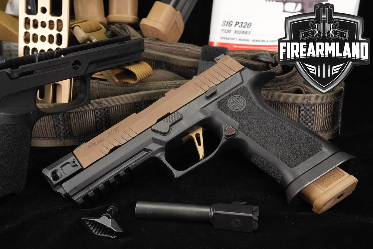 Sig Sauer P320 Full-Size 9mm Optics-Ready FDE P 320 +4 MAGS & HOLSTER