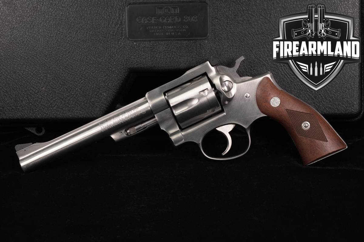 1970s Ruger Security-Six 357 Magnum 6" Brushed Stainless DA/SA +CASE