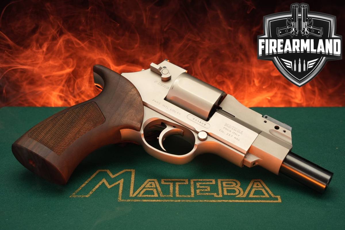 UBER RARE Mateba Unica 6 357 Magnum 3" Light Satin Auto-Revolver +ORIG CASE