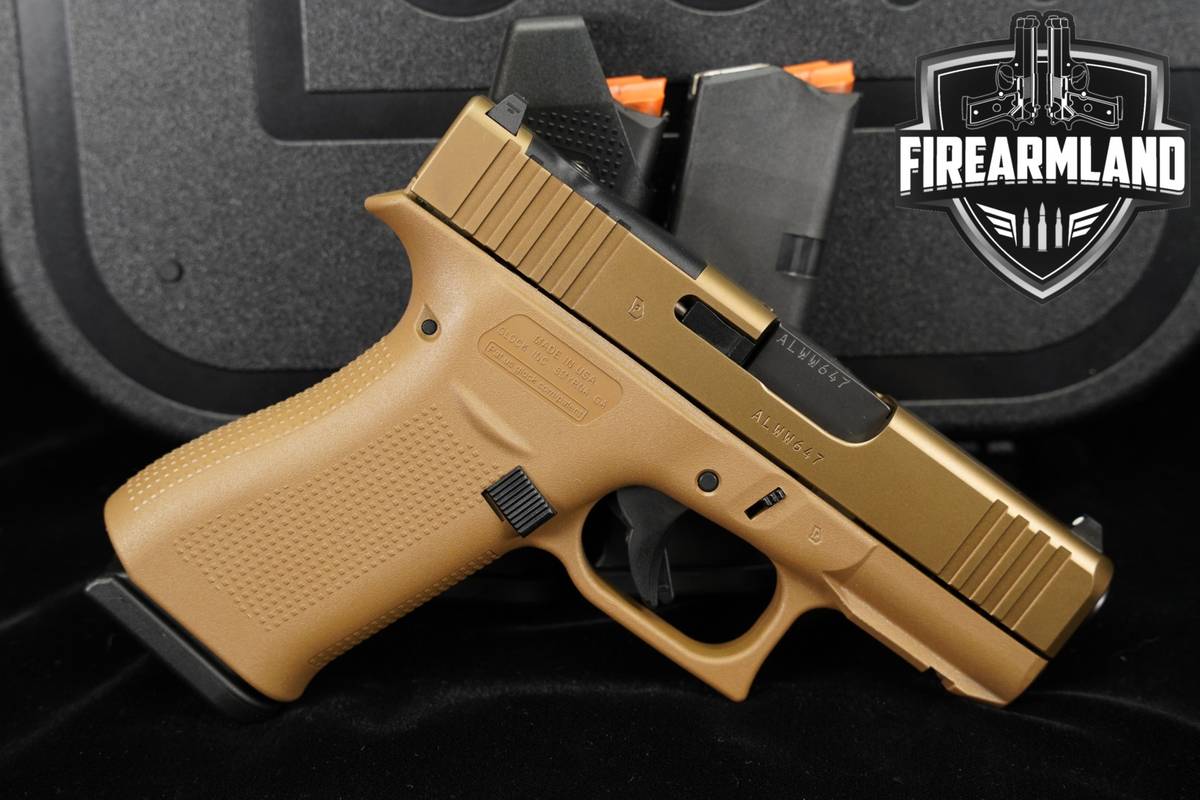 Glock 43X MOS G43X Slimline 9mm 3.41" Coyote Tan +3 MAGS & ORIG CASE