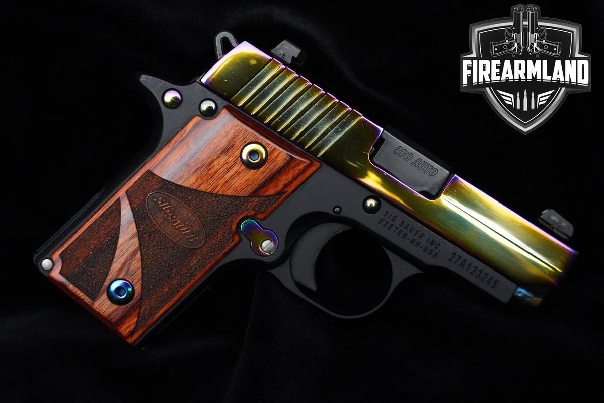 LIKE-NEW Sig Sauer P238 Rainbow 380 ACP 2.75" Rainbow Titanium Pistol 6+1