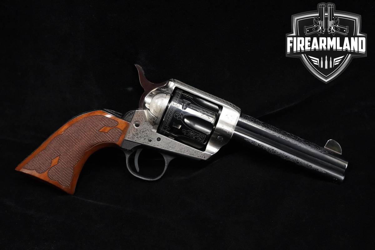 Pietta Model 1873 Single Action Army Engraved 45-Colt 4.75" Pietta 1873 SAA