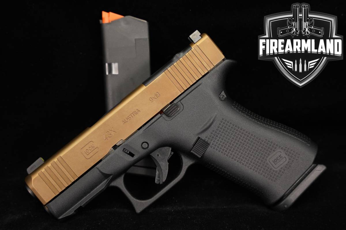 Glock 43X G43X 9mm 3.41 Two-Tone Bronze & Black +2 MAGS