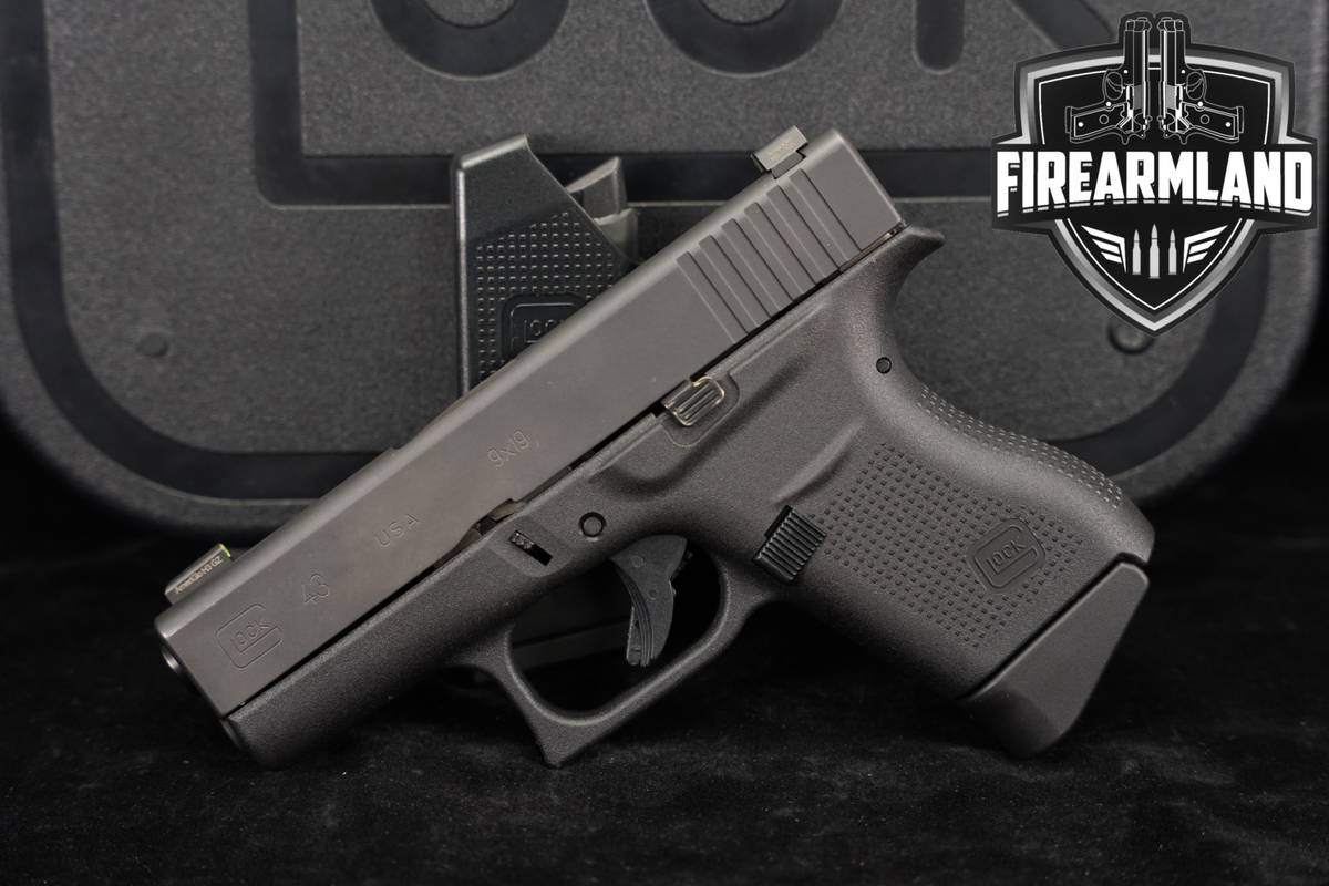 Glock 43 G43 9mm Slimline 3.39 +2 MAGS & ORIG CASE