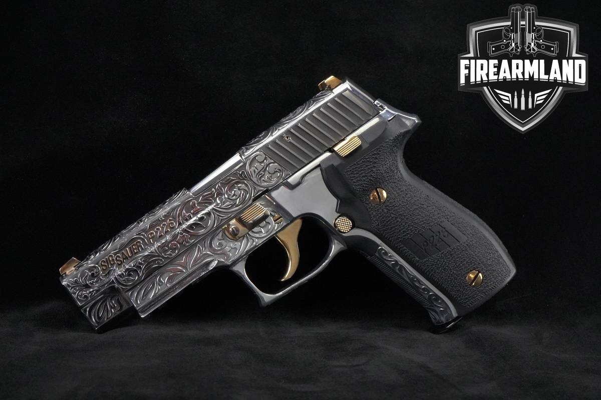 FLORAL ENGRAVED! Sig Sauer P226-P226R 40 S&W 4.4" DA/SA +2 MAGS & CASE