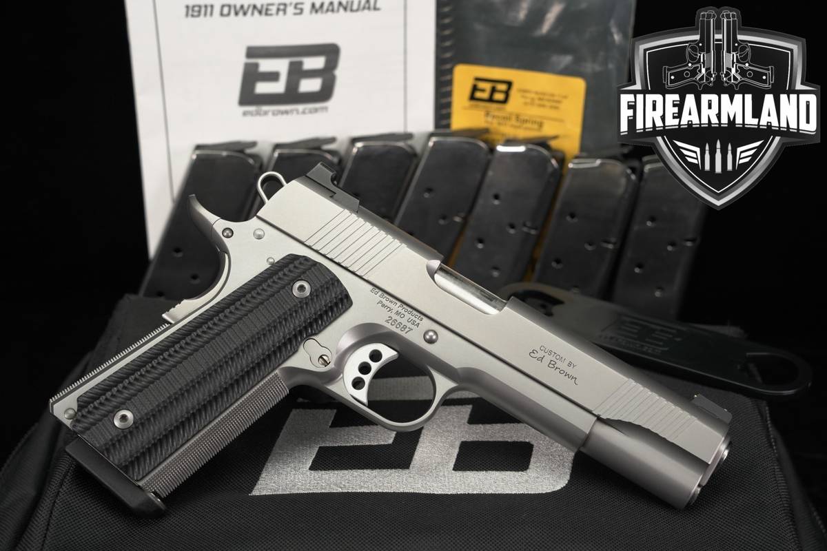 Ed Brown Classic Custom 1911 45 ACP 5" Gold-bead Front +8 MAGS & ORIG CASE