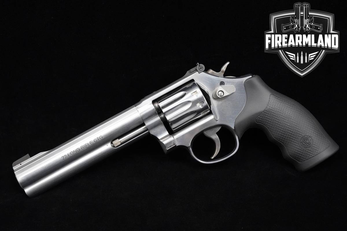Smith & Wesson S&W Model 617-6 22LR 6" Stainless Steel S&W 617-6 ORIG BOX