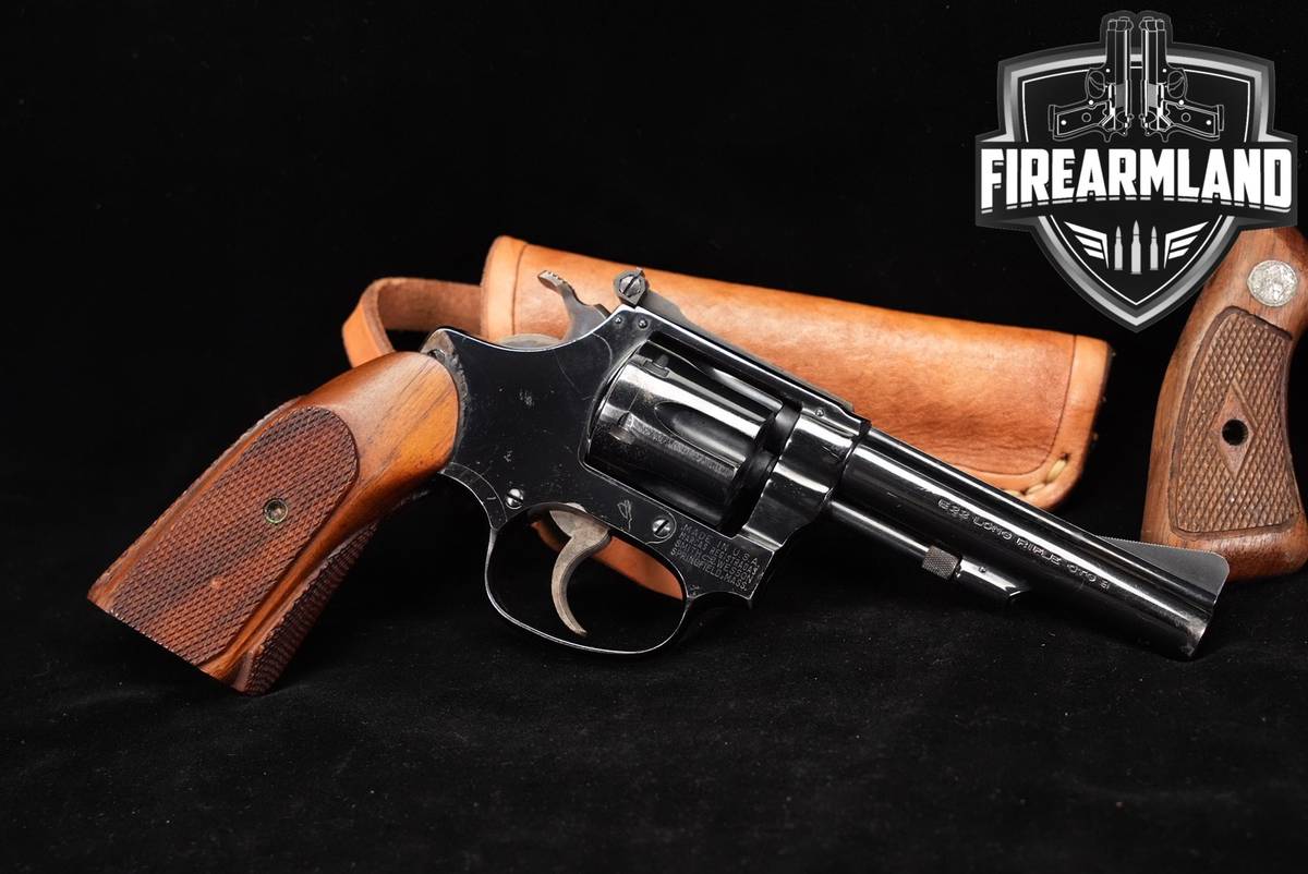 1959-1960 Smith & Wesson Model 34 Kit Gun S&W 22LR 4" Blued M34 +HOLSTER