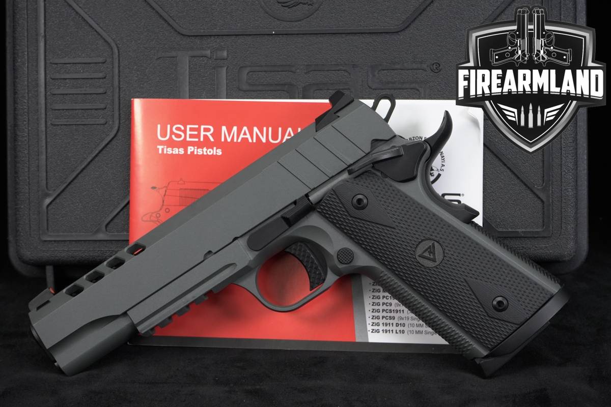 Tisas 1911 Night Stalker, Series 70 45 ACP 5" Platinum Grey +ORIG CASE