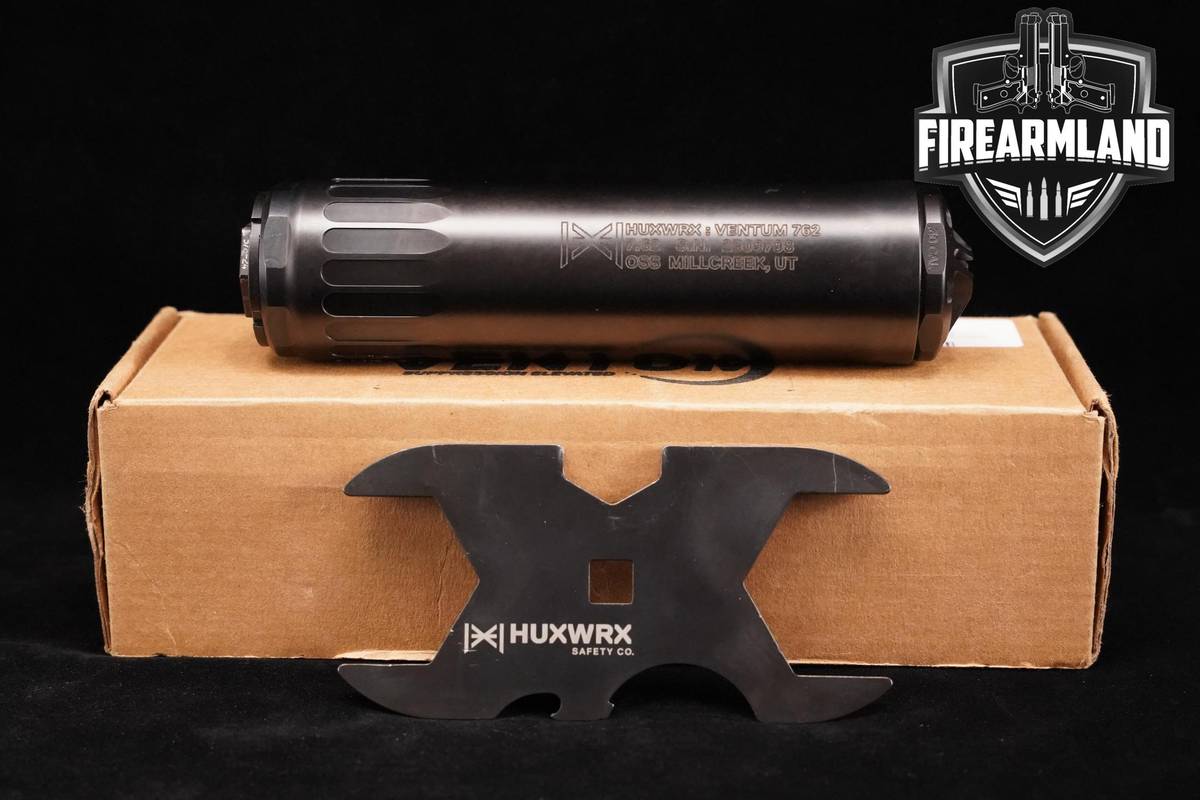 SUPPRESSOR Huxwrx Ventum Flow-Through 7.62 Cal 7" Huxwrx-Ventum +ORIG BOX
