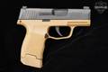 Sig Sauer P365 Reverse Two-Tone Coyote TacPac; TALO Exclusive 9mm Luger Two-Tone Gray & Coyote Tan in Very Good Condition Image 5