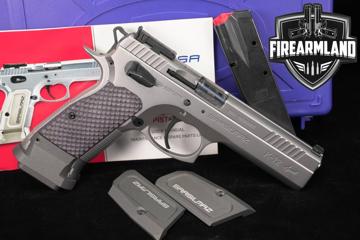 Sarsilmaz SAR K-12 Sport Stainless 9mm 4.75" Target +2 MAGS & ORIG CASE