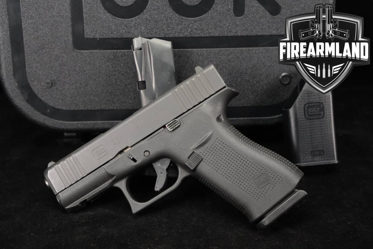 Glock 43X G43X Slimline 9mm 3.41 +2 MAGS & ORIG CASE