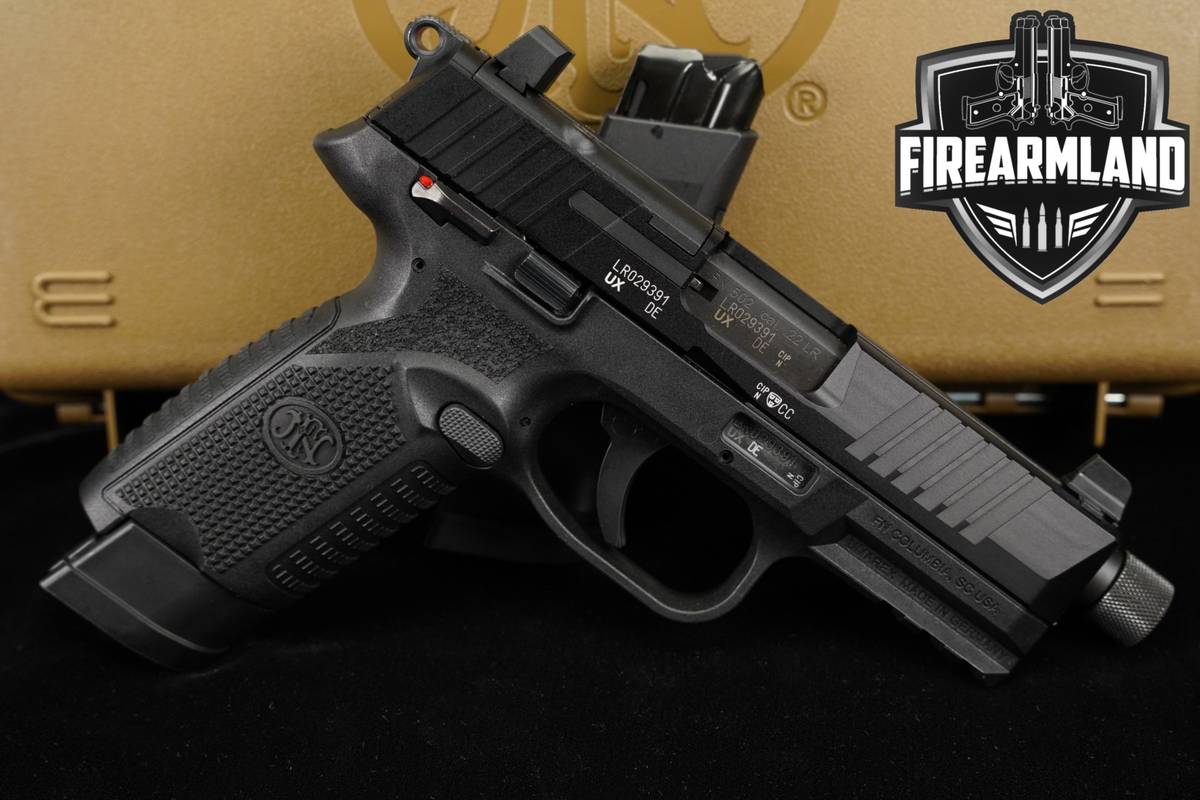 FN 502 Tactical 22LR Optics-Ready 4.6" FN502 THREADED +2 MAGS & ORIG CASE