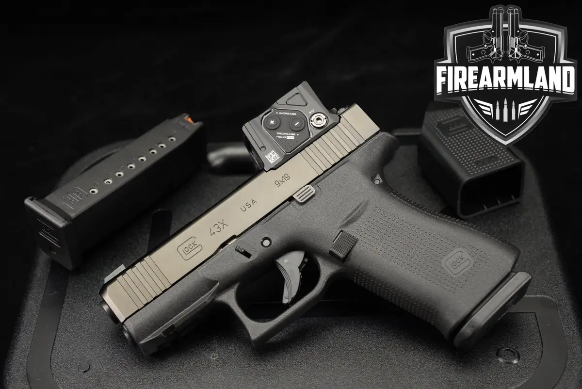 Glock 43X MOS G43X 9mm 3.41 +2 MAGS, ORIG CASE & AIMPOINT OPTICS