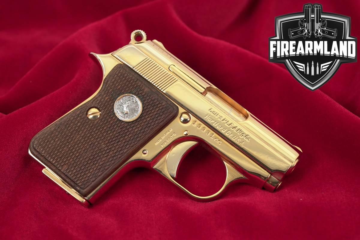 1959 Colt Junior Pocket Model 25 ACP (6.35Mm) 2.3" GOLD PLATED