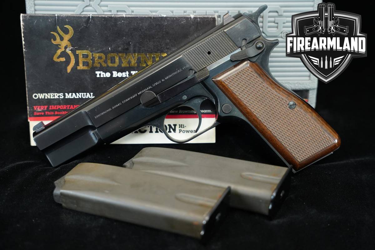 1992 Browning Hi-Power Mark III, Standard 9mm 4.625" +2 MAGS & ORIG CASE