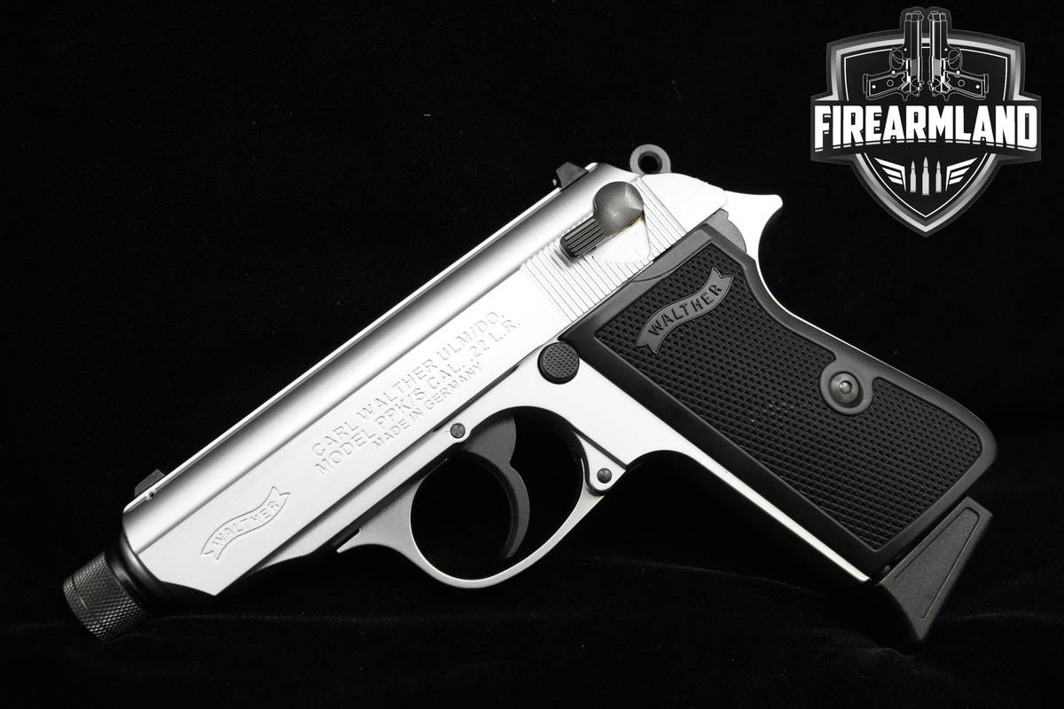 LIKE-NEW Walther PPK/S Nickel 22LR 3.7" Nickel Finish Walther-PPK/S +2 MAGS