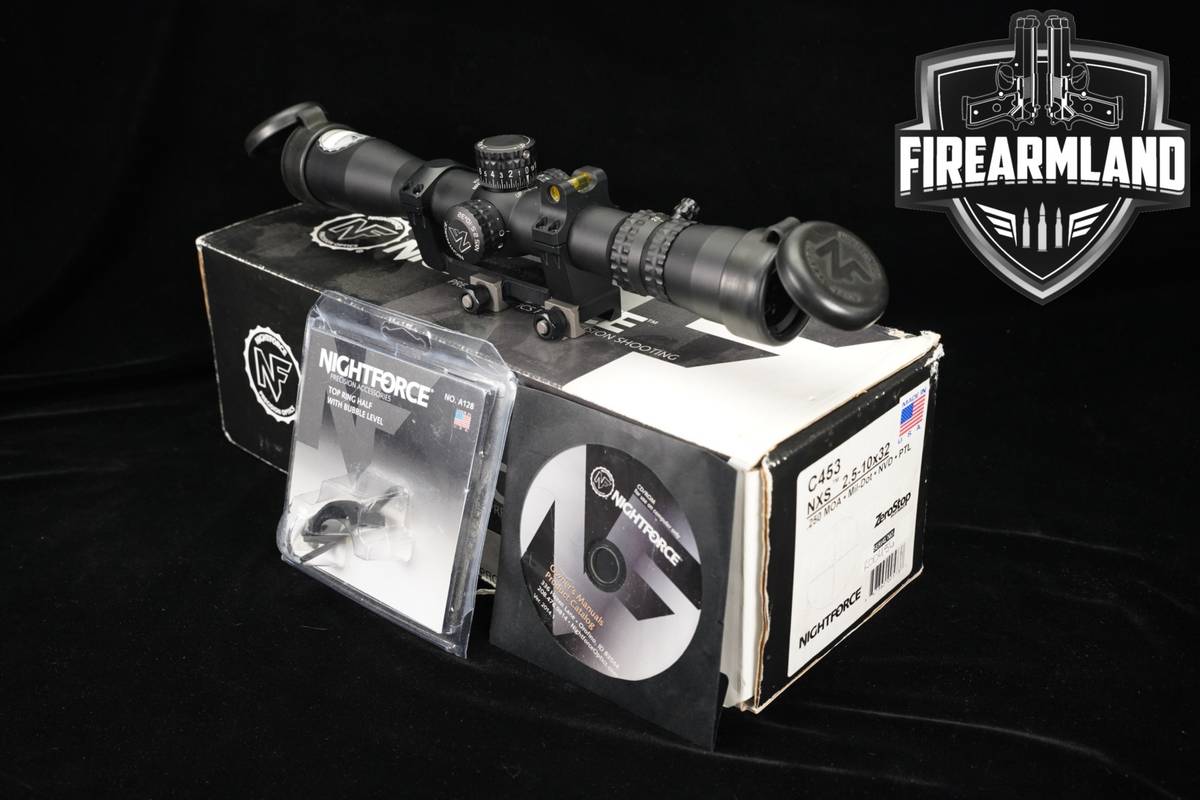 Nightforce Optics NXS 2.5-10x32 Illuminated Mil Dot MOA SFP 30mm Scope