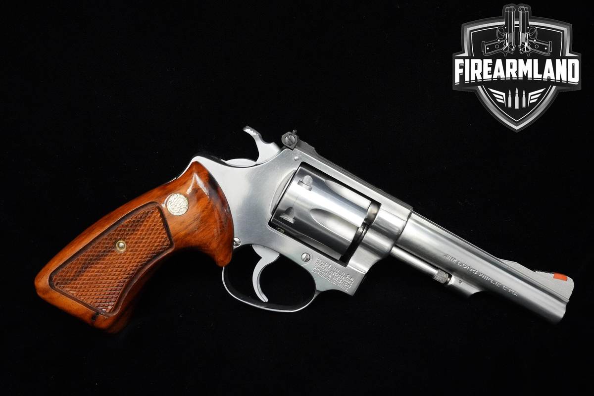 1981 Smith & Wesson (S&W) Model 63 22LR 4" Stainless Steel S&W 63 DA/SA