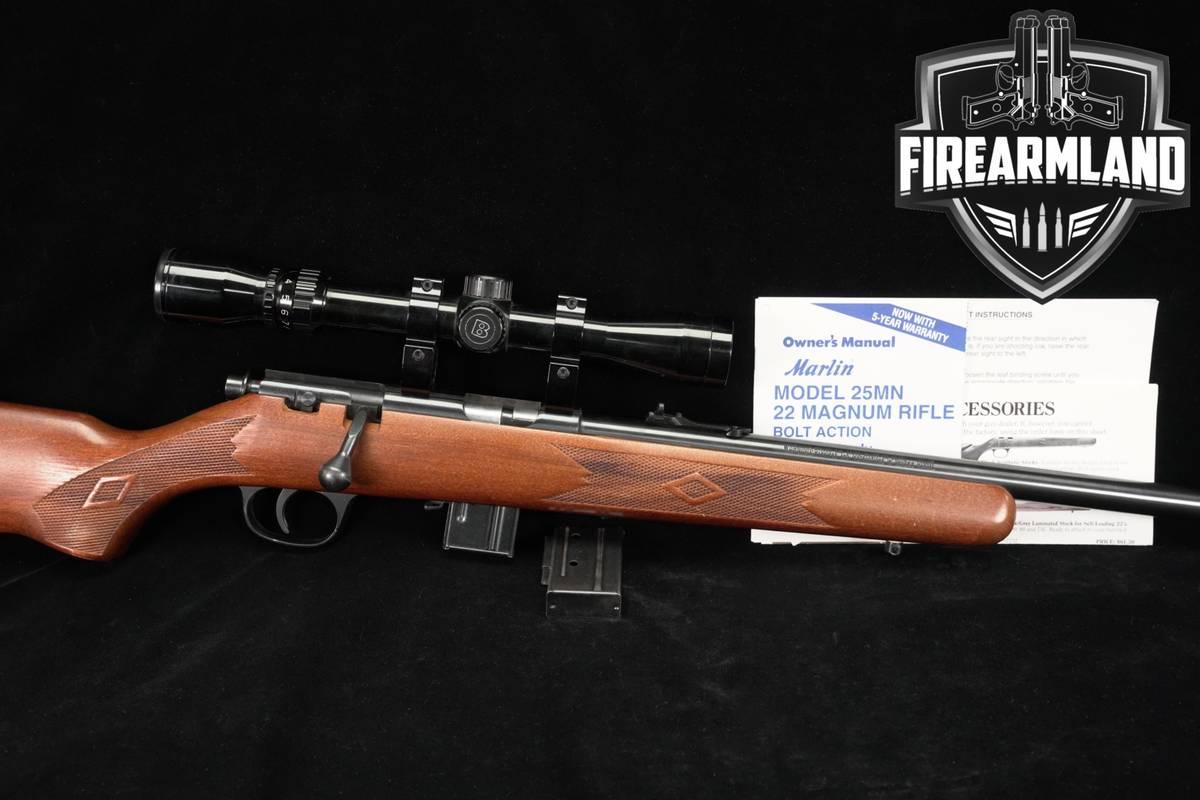 1994 Marlin Model 25MN 22 WMR Blued & Walnut +2 MAGS, BUSHNELL SCOPE