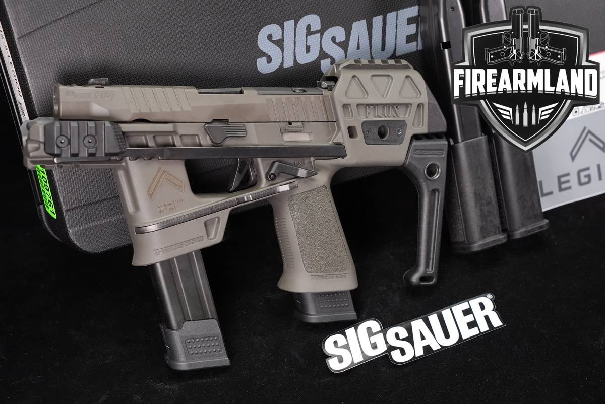 Sig Sauer P320-FLUX Legion 9mm COMP P 320 Raider Chassis +4 MAGS, ORIG CASE