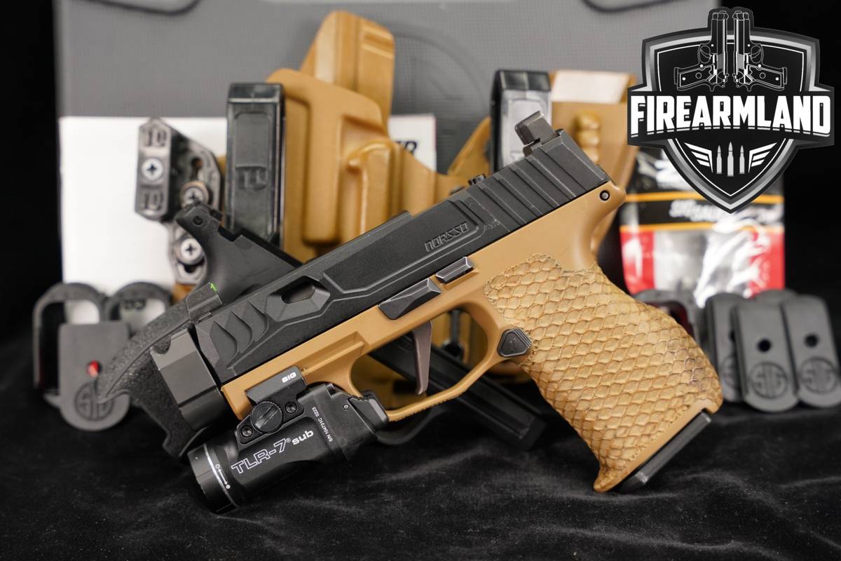 Sig Sauer P365 9mm 3.7" Two-Tone FDE P 365 XL PMM BARREL & COMP +ORIG CASE