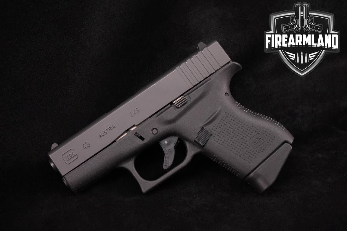 Glock 43 Slimline 9mm G43 +2 MAGS, ORIG CASE & HOLSTER